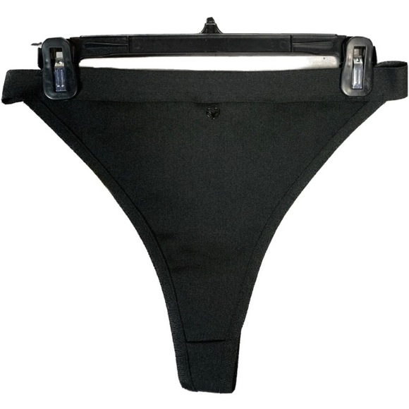 Candypants Exclusive Bandage High Leg Buckle Cut Out Black Bikini Bottom New - Picture 8 of 14